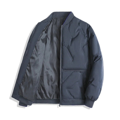Premium Beige Quilted Bomber Jacket for Men